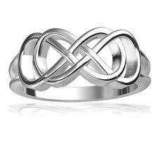 DOUBLE INFINITY RING - Genuine 925 Sterling Silver