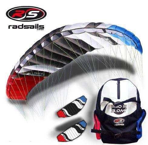 Power kite, Radsail Pro III 4m Quad Line - SA Postage included
