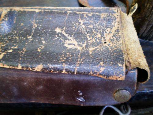 Vintage Genuine Leather Hand Stitched Camera Bag 1950s