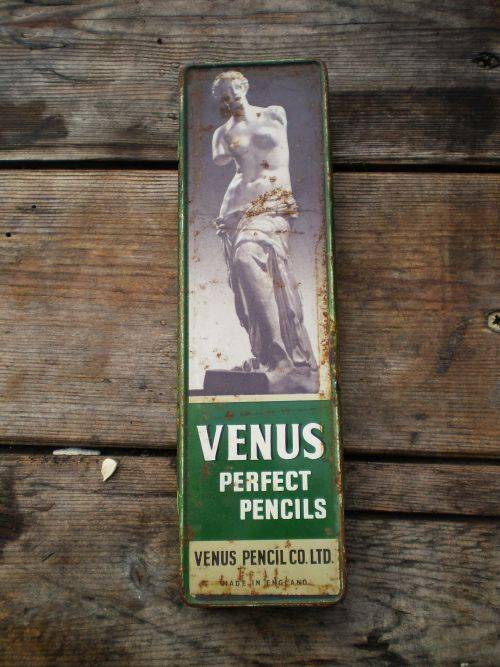 Rare Antique Venus Perfect Pencils Tin Made In England