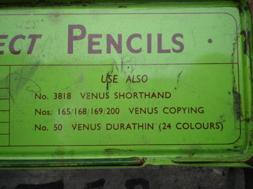 Rare Antique Venus Perfect Pencils Tin Made In England