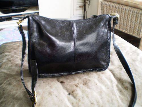 Vintage Genuine Black Leather Hand Bag Christin very good condition