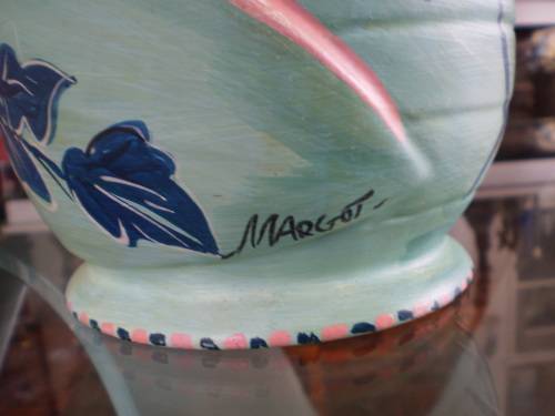 Vintage Unusual Large Handpainted Lucia Ware No.12402 Vase 27cm x 20cm signed