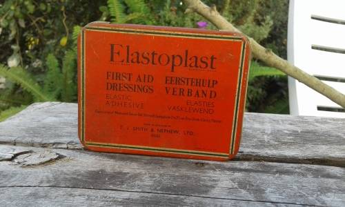 Antique Elastoplast First Aid Dressings Metal Tin T.J. Smith & Nephew
