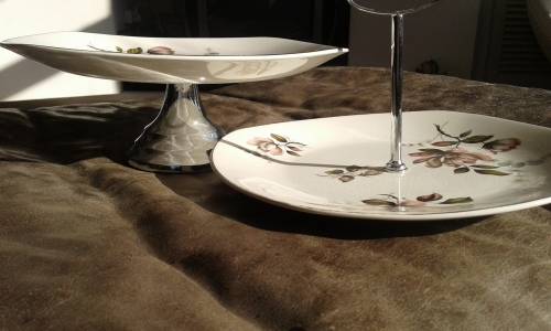 2 Midwinter Cake High Tea Stands Fashion Shape 9-63 Staffordshire