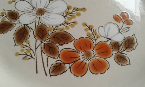 13 Vintage Highland Florals Collection Japanese Stoneware Dinner Plates Mountain Florals