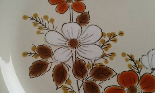 13 Vintage Highland Florals Collection Japanese Stoneware Dinner Plates Mountain Florals