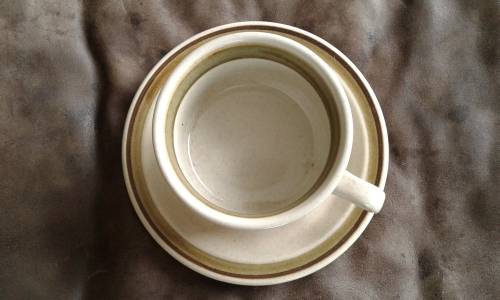 Vintage Premiere Potterskraft Lazy Daisies P6030 Japanese Stonewar Cup And Saucer