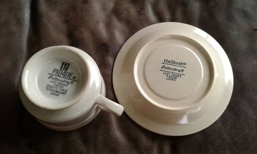 Vintage Premiere Potterskraft Lazy Daisies P6030 Japanese Stonewar Cup And Saucer
