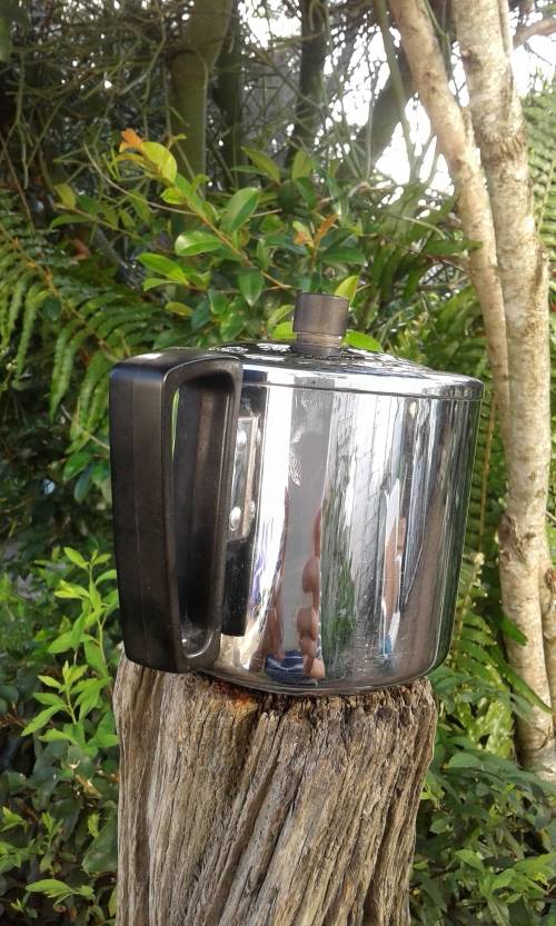Antique Art Deco Bredemeijer Hilversum Stainless Steel Double Walled  Bakelite HandleTea Pot Holland