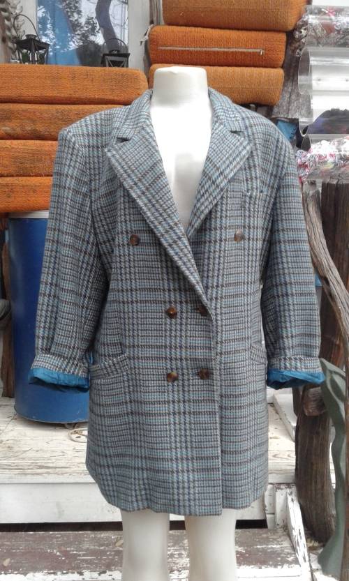 Vintage 1990s Pure New Wool Blazer By Galleria Size 14 Made In Italy