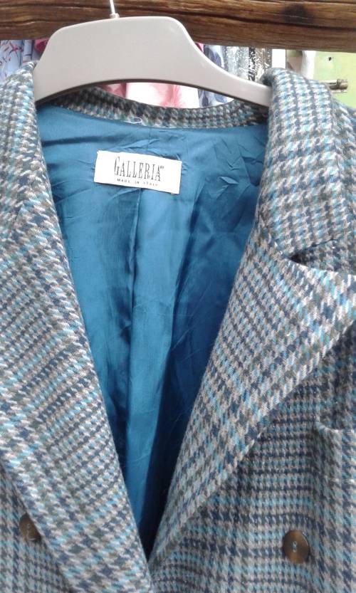 Vintage 1990s Pure New Wool Blazer By Galleria Size 14 Made In Italy