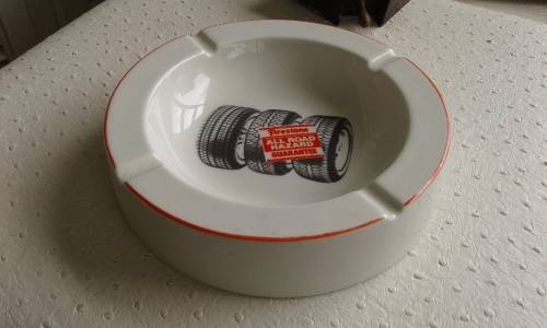 Vintage Firestone All Road Hazard CONSTANTIA Porcelain Ash Tray