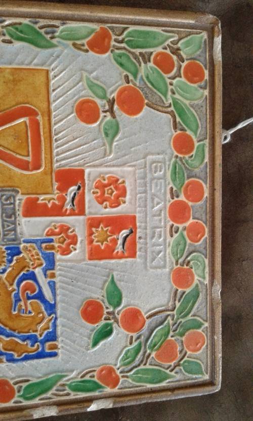 Very Rare Westraven Utrecht Connemara Porceleyne Fles Tile Queen Beatrix And House Of Orange 1938