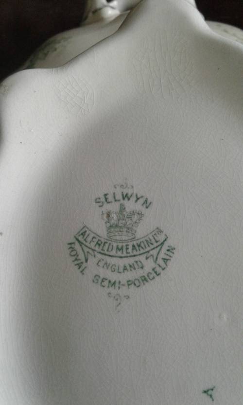 Antique SELWYN Alfred Meakin Royal Semi Porcelain Soup Bowl Casseroles Dish No 47