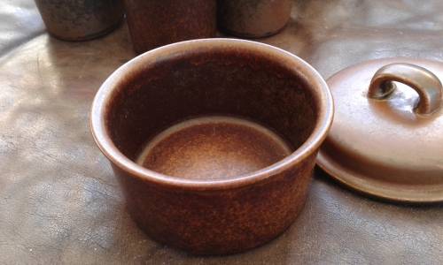 Arabia Ruska Set 5 Tea Cups Saucers And Sugar Bowl Finland Mid Century