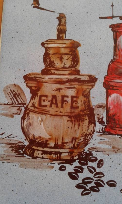 Vintage Wood Large Mid Century Modern Pot Or Plate Stand With Handmade Tile