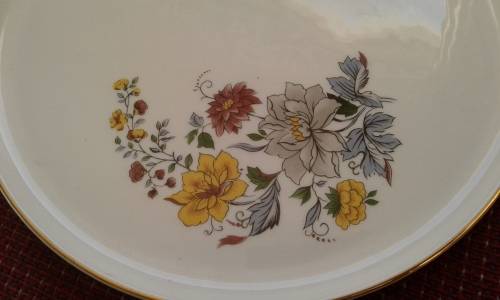 Vintage Constantia Porcelain Mid Century Cake Serving Platter