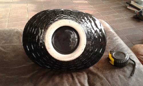 Unique And Striking Large Italian Murano Art Glass Fruit Basket A Cornucopia Of 9 Fruit Marked 1940s