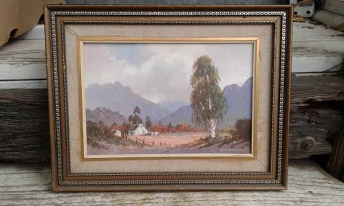 Brian Blakemore Farmhouse And Landscape Oil Painting Framed Signed Well Known Eastern Cape Artist