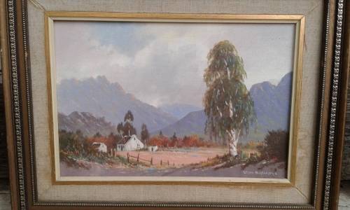 Brian Blakemore Farmhouse And Landscape Oil Painting Framed Signed Well Known Eastern Cape Artist