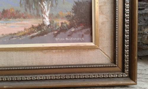 Brian Blakemore Farmhouse And Landscape Oil Painting Framed Signed Well Known Eastern Cape Artist