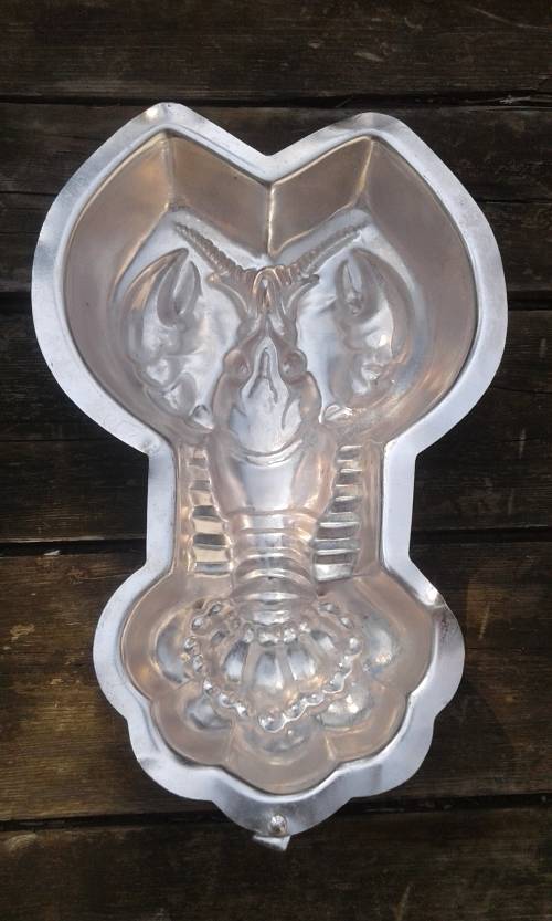 Vintage Large Lobster Crayfish Aluminium Pate Jelly Mould