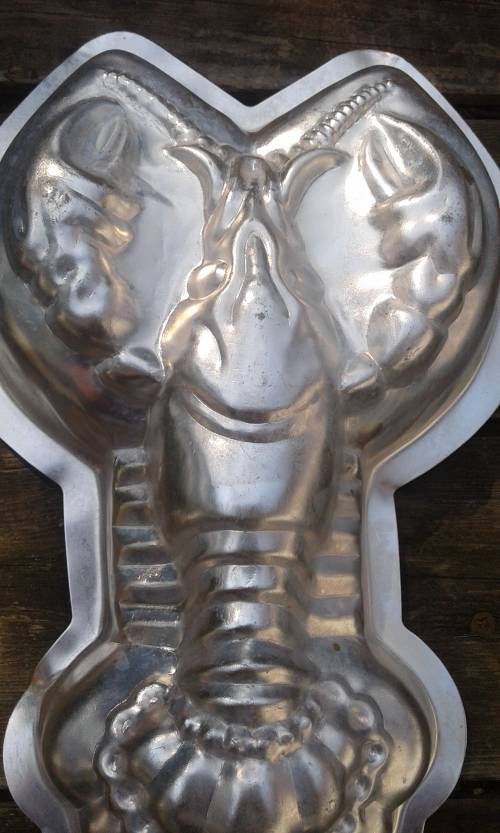 Vintage Large Lobster Crayfish Aluminium Pate Jelly Mould