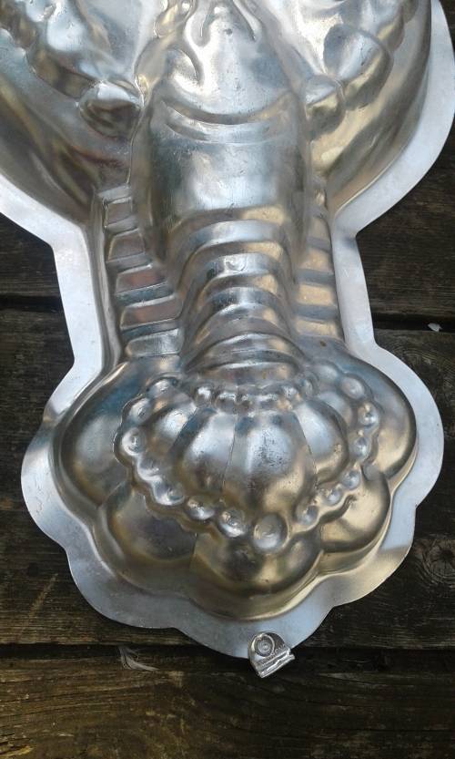 Vintage Large Lobster Crayfish Aluminium Pate Jelly Mould