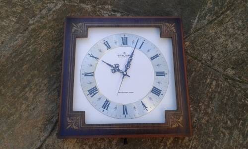 Rare Mid Century Vintage Aichi Tokei Aichron S Wooden Transistor Wall Clock Retro Japan