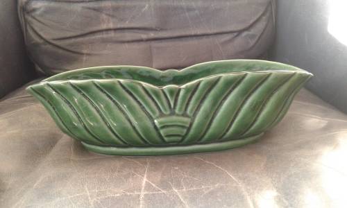 DROSTDY WARE Green Art Deco Planter Urn Vase Made In England 242