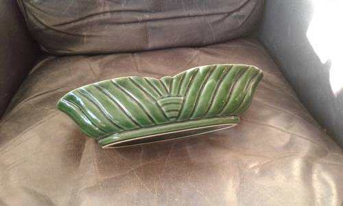 DROSTDY WARE Green Art Deco Planter Urn Vase Made In England 242