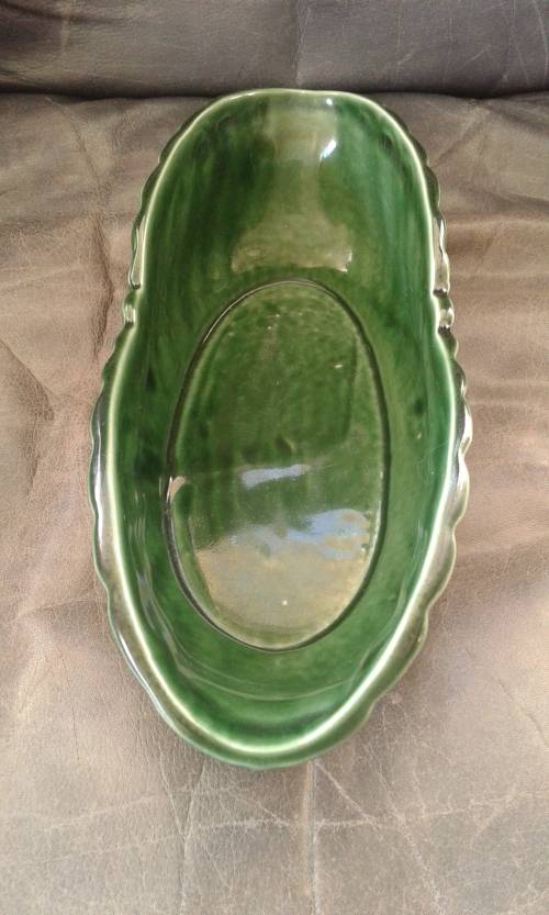 DROSTDY WARE Green Art Deco Planter Urn Vase Made In England 242