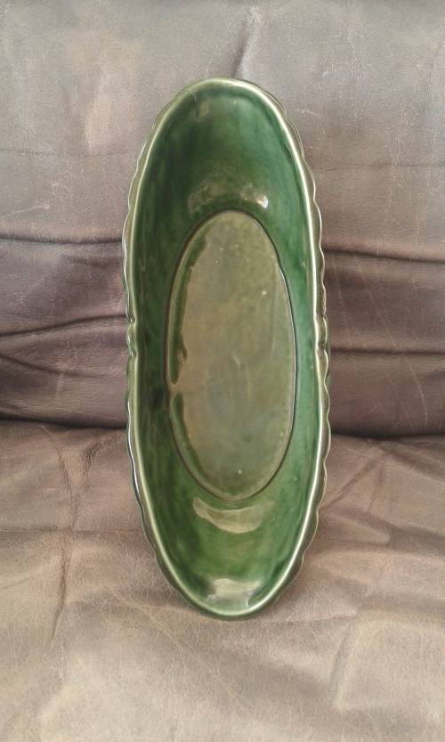 DROSTDY WARE Green Art Deco Planter Urn Vase Made In England 242
