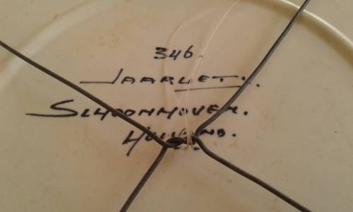 Large Rare Art Deco 1920s Schoonhoven Pottery Holland Handpainted Wall Plate Marked Signed