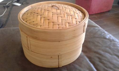 Large Bamboo Two Tier Food Steamer