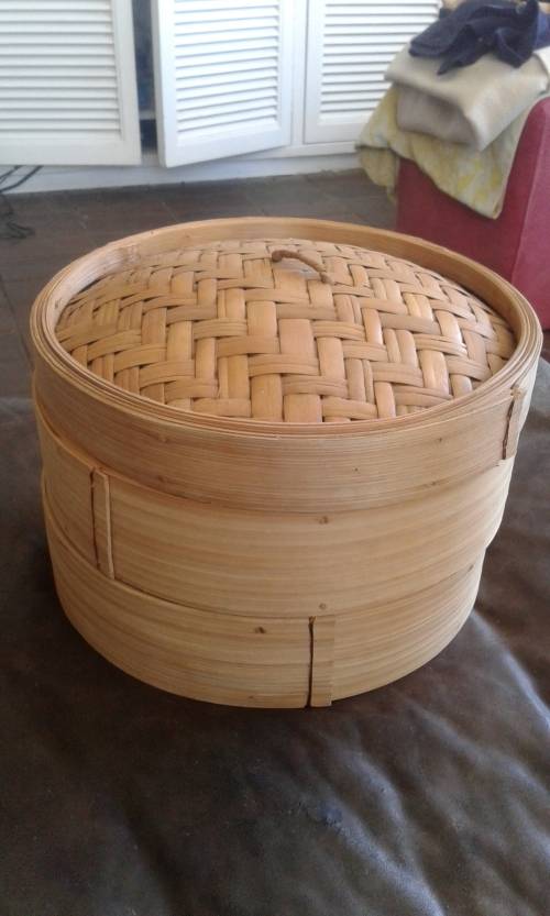 Large Bamboo Two Tier Food Steamer