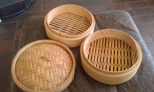 Large Bamboo Two Tier Food Steamer