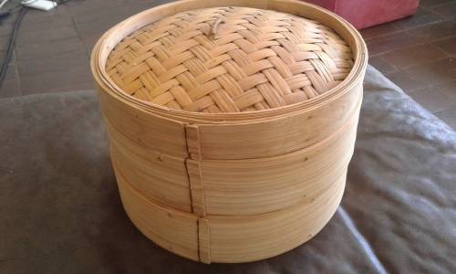Large Bamboo Two Tier Food Steamer