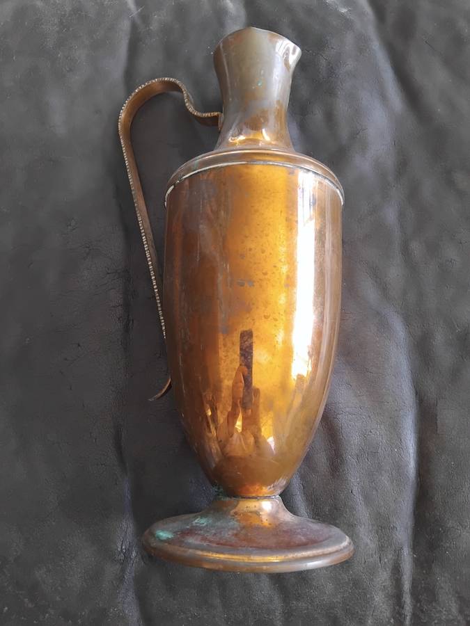 Vintage Large Mid Century Modern Copper Vase Amphora