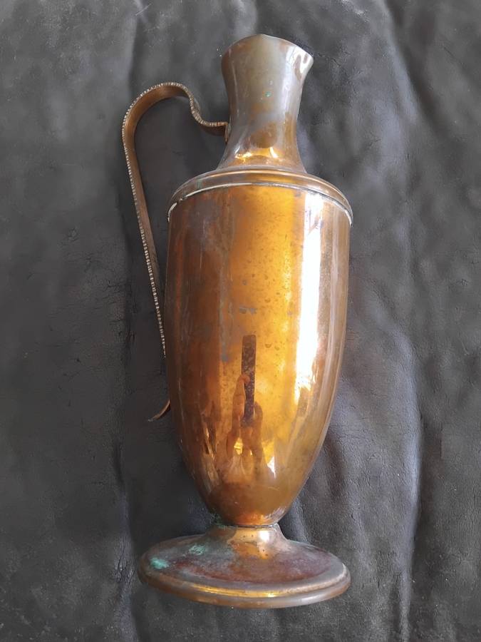 Vintage Large Mid Century Modern Copper Vase Amphora