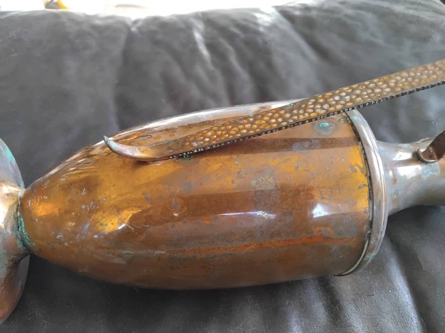 Vintage Large Mid Century Modern Copper Vase Amphora
