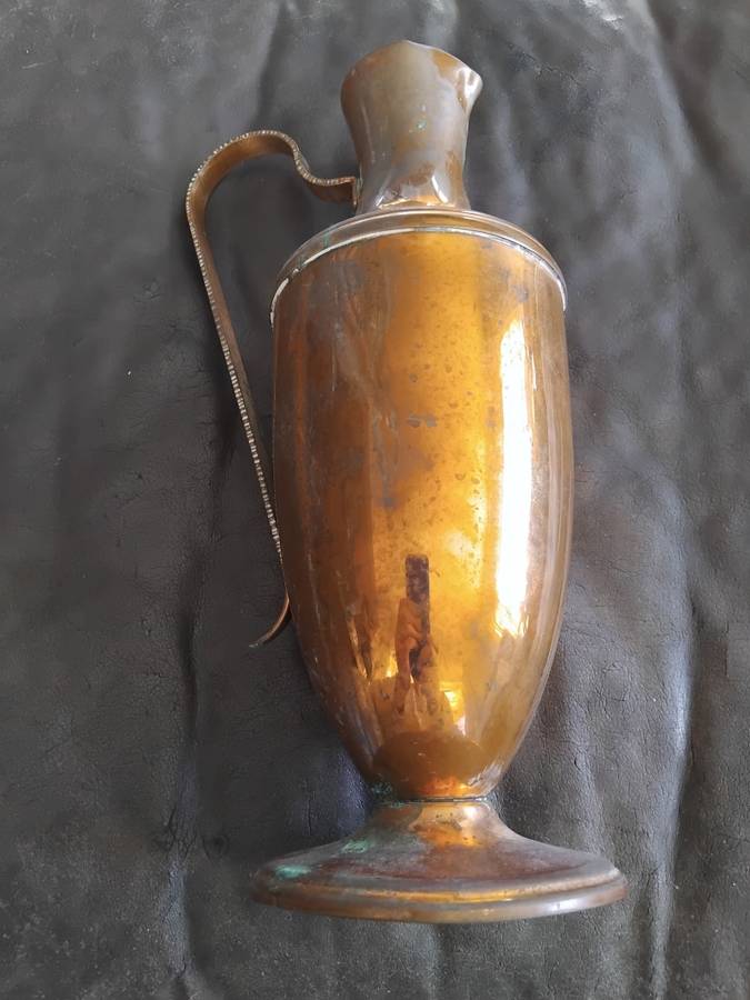 Vintage Large Mid Century Modern Copper Vase Amphora