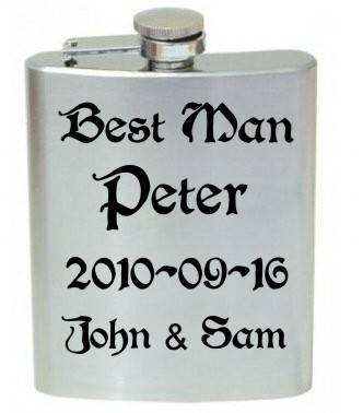 Best Man Hip Flask for weddings