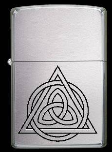 Triquetra With Circle Zippo Style Oil Lighter