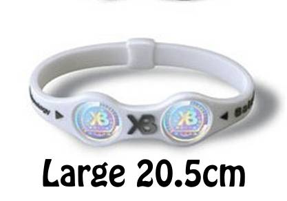 White XB Balance Extreme Bracelet (Large 20.5cm) BUY 2 AND GET 1 FREE!!!!!!!!!
