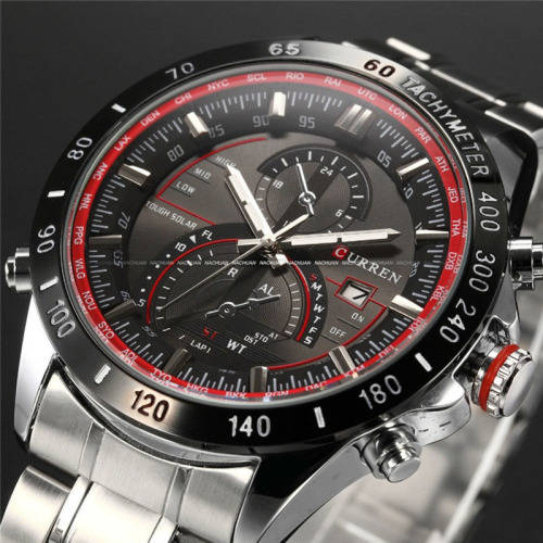 Men's Red & Black Curren Watch