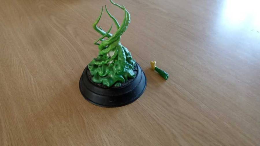 3d Printed Rogue Statue, separated from base, loose arm