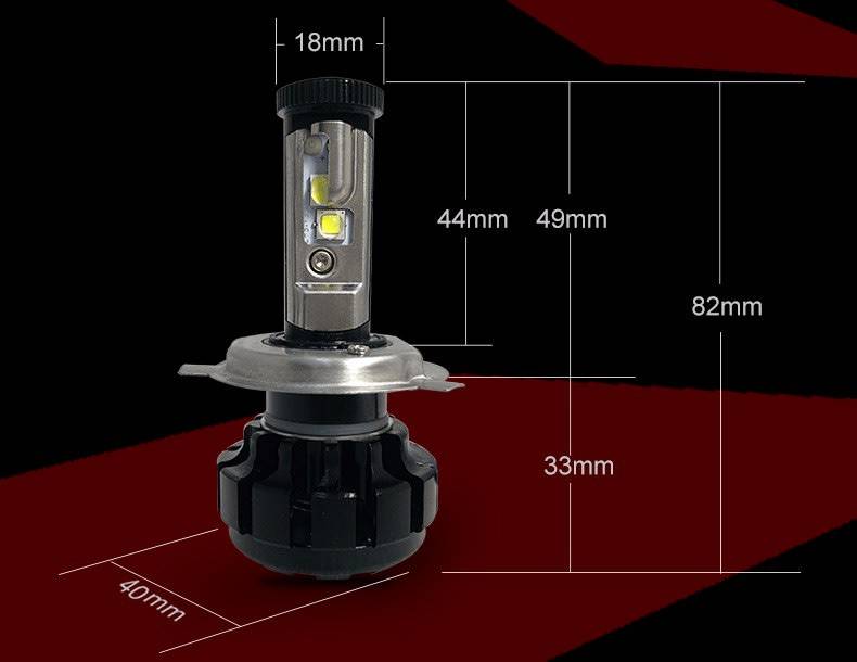 CNSUNNYLIGHT Super Bright Car LED Headlight Kit H4 H13 9007 Hi/Lo H7 H11 9005 9006 w/ XHP50 Chips