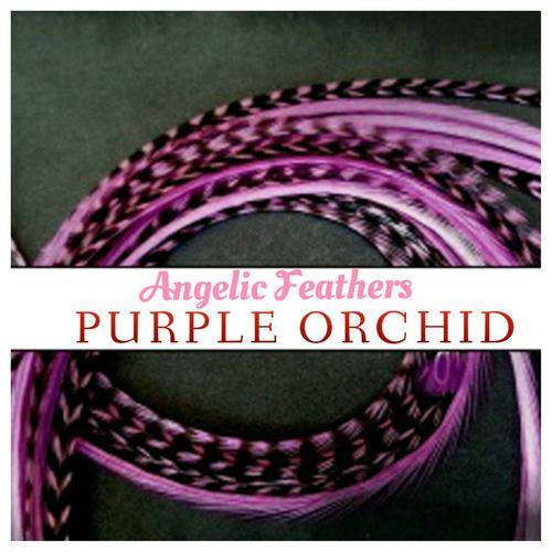 FEATHER HAIR EXTENSIONS - PURPLE ORCHID